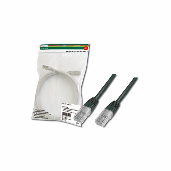 Digitus Patch Cable, UTP, CAT 5e, AWG 26/7, měď, černý 5m
