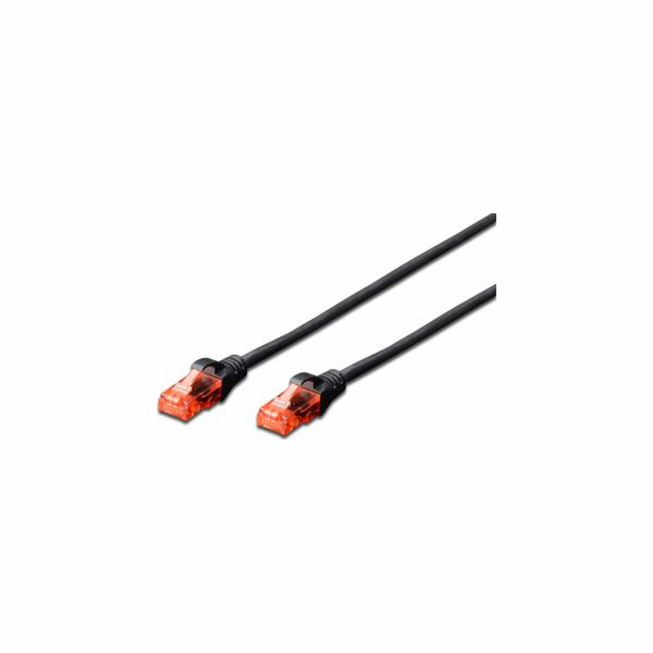 Digitus Patch Cable, CAT 6 UTP, AWG 26, měď, černý 2m
