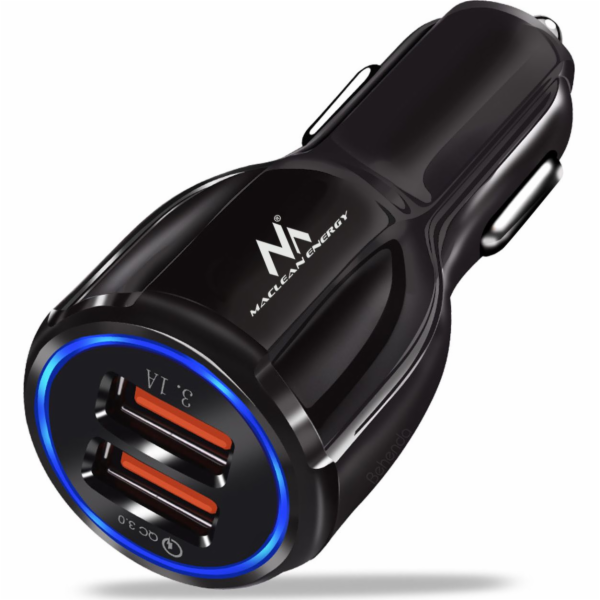 Nabíječka automobilu Q3 3.0 2xusb MCE478 B Black
