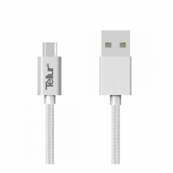 Tellur Data cable, USB to Micro USB, Nylon Braided, 1m si...