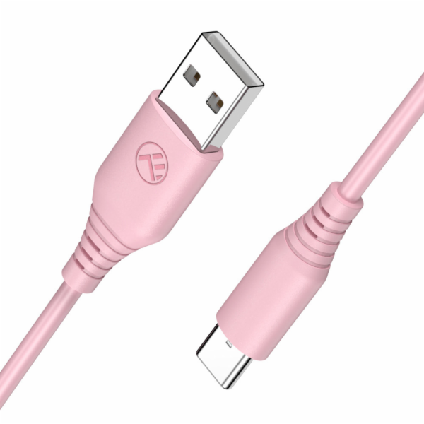 Tellur Silicone USB to Type-C cable 3A 1m pink