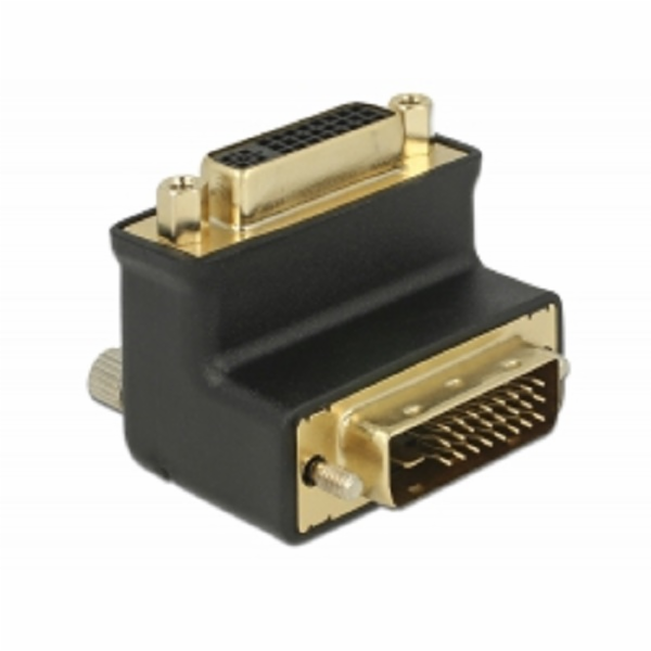 Delock Adaptér DVI 24+1 samec > DVI 24+5 samice 90° pravo...