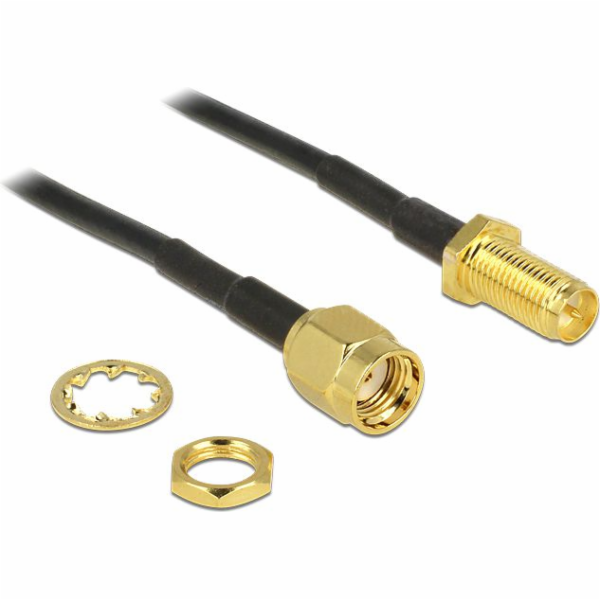 Delock anténí kabel RP-SMA Plug > RP-SMA Jack Bulkhead 20...