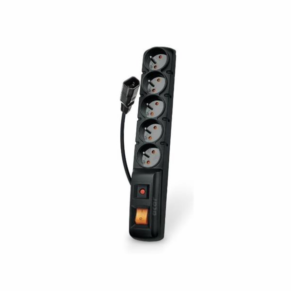 Acar F5 IEC 5m kabel, 5 zásuvek, přepěťová ochrana, C14 d...