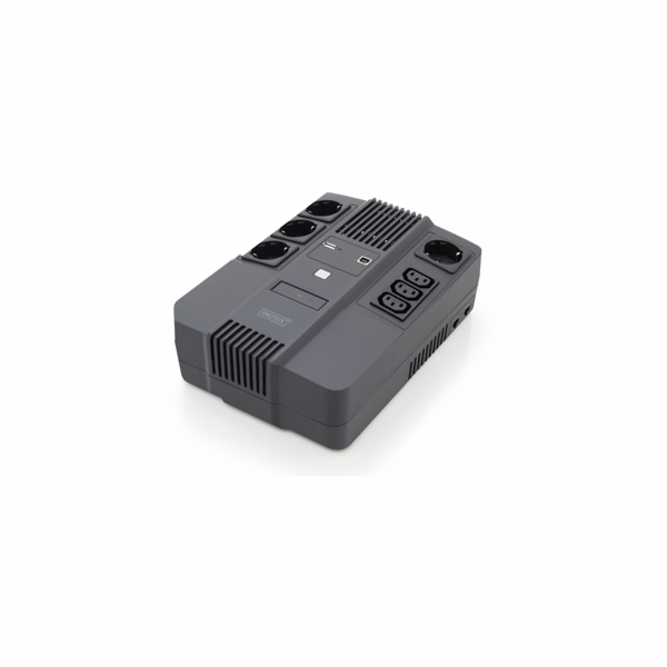 DIGITUS UPS vše-v-jednom, 800VA / 480W, LED 12V / 9Ah x1,...