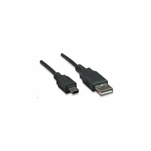 Manhattan USB-A - miniUSB kabel 1,8 m černý (333375)