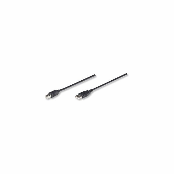 Manhattan USB kabel USB-A – USB-B 3 m černý (333382)