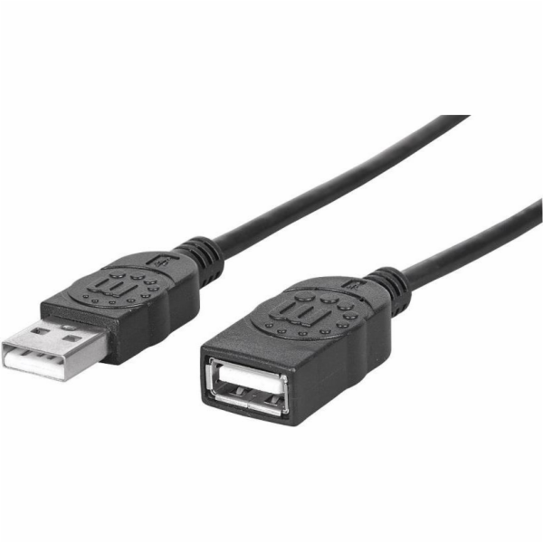 Manhattan USB kabel USB-A – USB-A 1,8 m černý (338653)