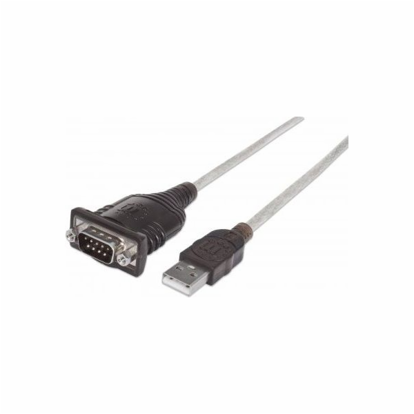 Manhattan USB-A - RS-232 USB kabel 0,45 m průhledný (205153)