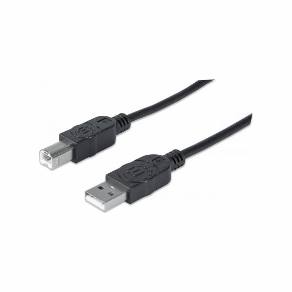 Manhattan USB kabel USB-A – USB-B 5 m černý (337779)