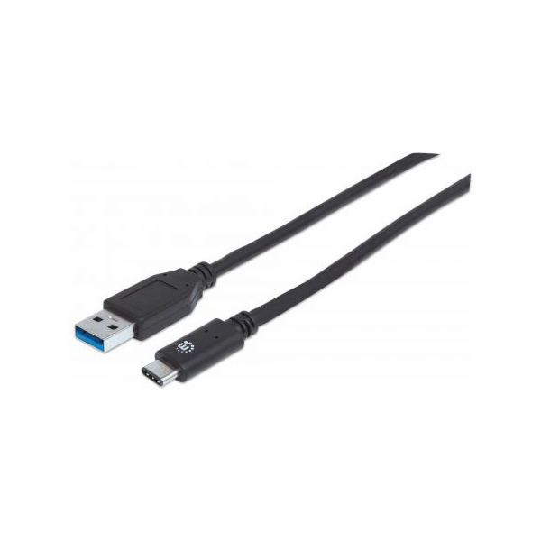 Manhattan USB-A – USB-C kabel USB 1 m černý (353373)
