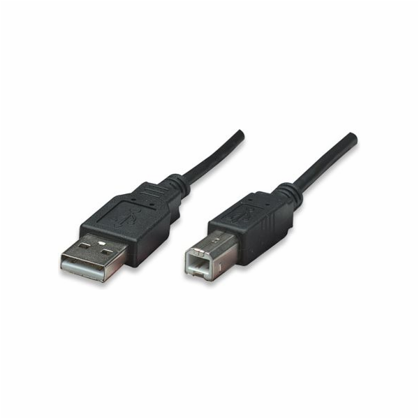 Manhattan USB-A USB kabel – 0,5 m černý (374507)