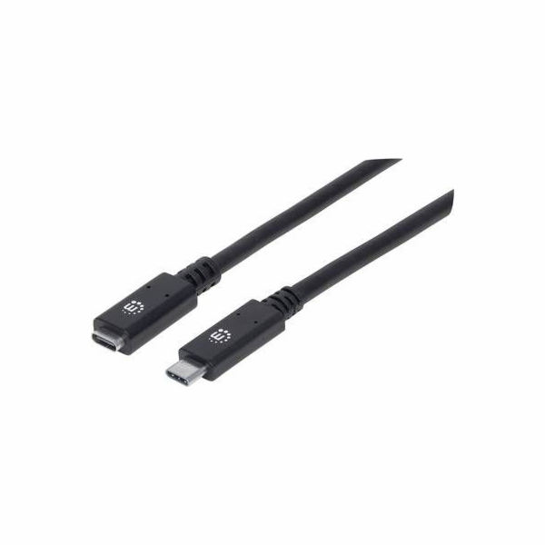 Manhattan USB kabel USB-C – USB-C 0,5 m černý (355230)