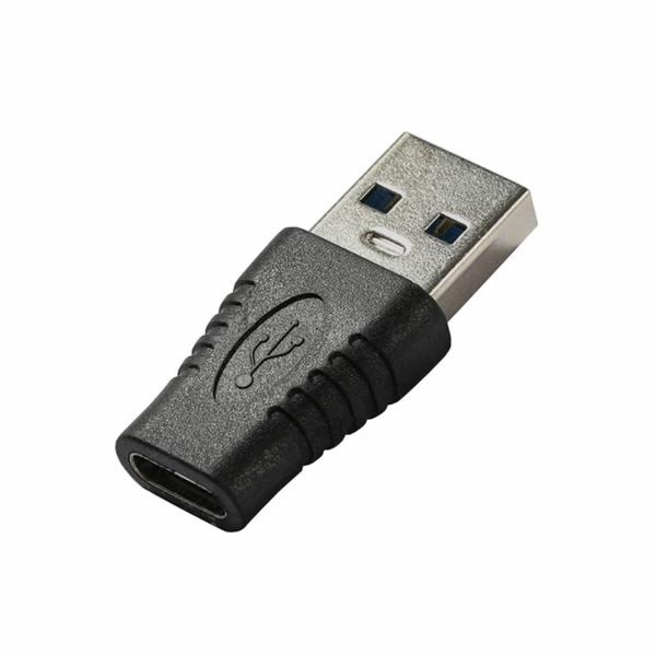 PremiumCord USB redukce USB 3.0 A - USB-C  (M/F), černá