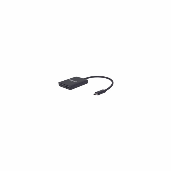 MANHATTAN Rozdělovač, MST Hub, USB-C na Dual DisplayPort ...