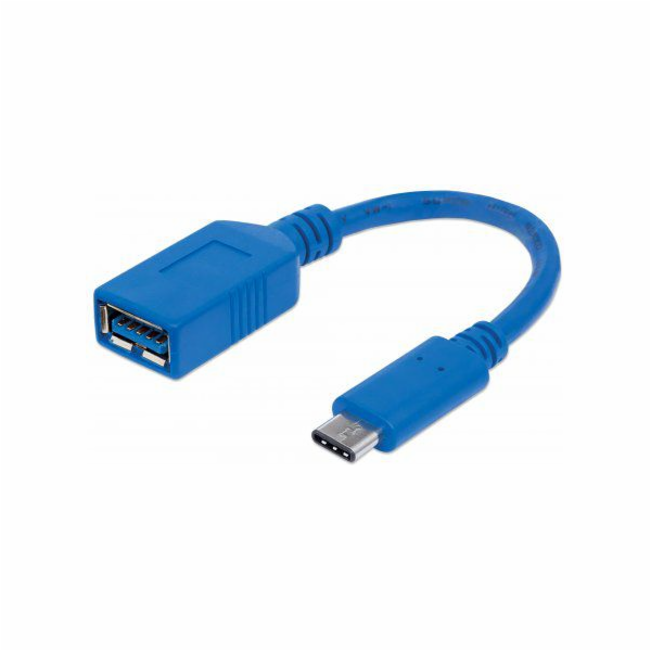 Adapter USB Manhattan USB-C - USB Niebieski (353540)