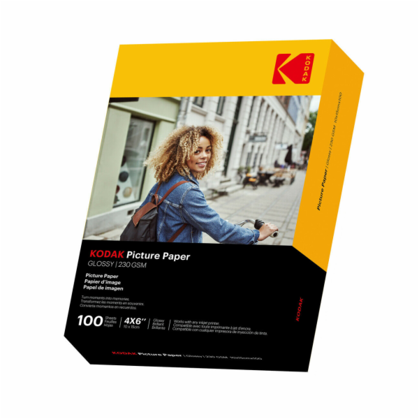 Kodak Picture Paper 230g 11.8 mil Glossy 4/6x100 (9891164)