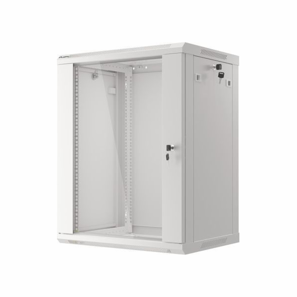 Nástěnný rack 19   15U 600X450mm šedý flat pack