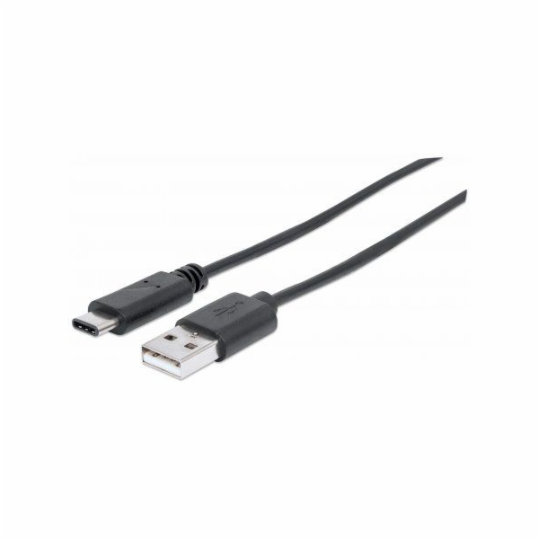 Manhattan USB-A – USB-C USB kabel 3 m černý (354981)