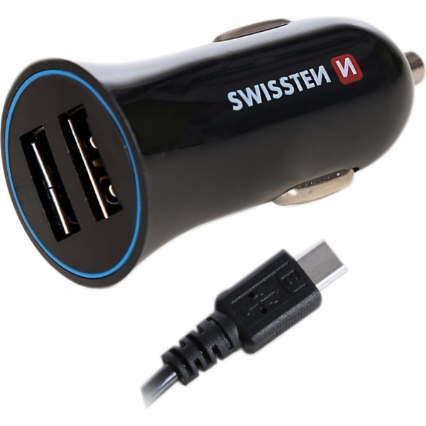 Swissten Cl Adaptér 2,4A Power 2X Usb + Kabel Usb-C