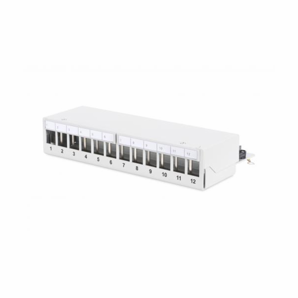 DIGITUS Modular Desktop Patch Panel, stíněný 12 portů, sv...