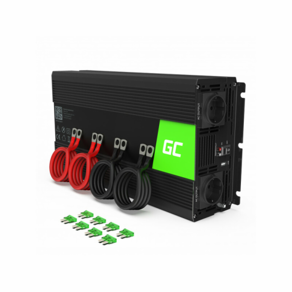 Green Cell INV20 24V/230V 2000W / 4000W  Automobilový měnič