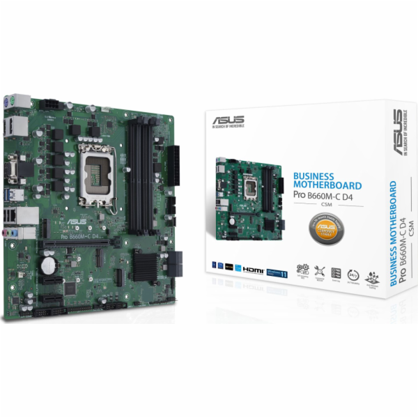 ASUS MB Sc LGA1700 PRO B660M-C-CSM, Intel B660, 4xDDR5, 2...