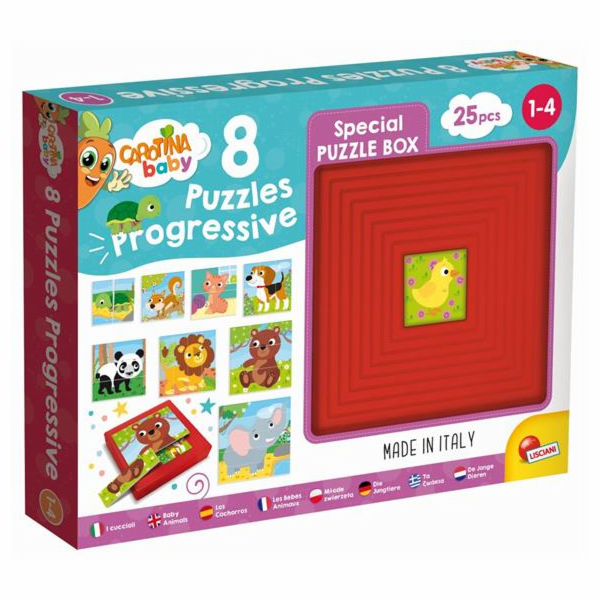 Hračka Liscianigioch Carotina Baby 9 Puzzle - Zvířátka