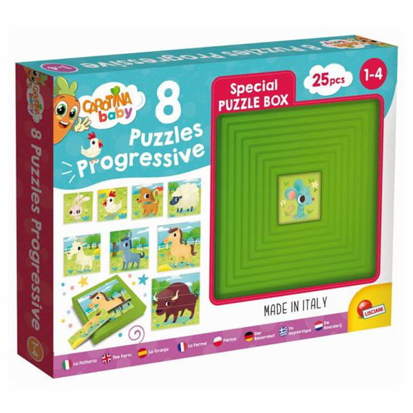 Hračka Liscianigioch Carotina Baby 9 Puzzle - Farma