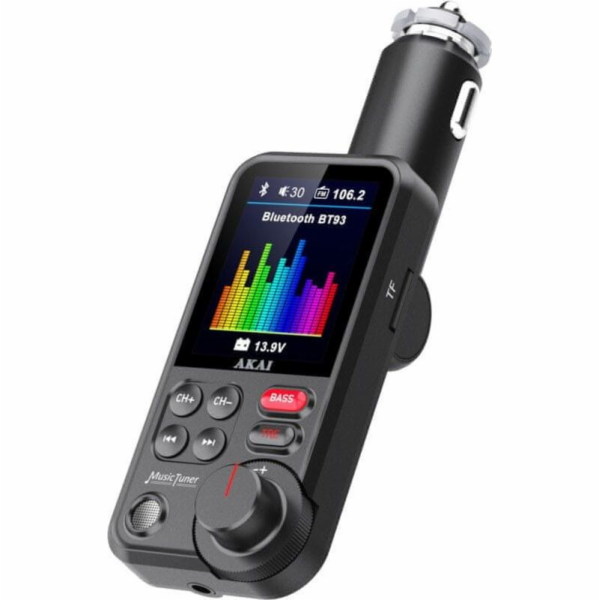 Transmiter AKAI, FMT-93BT, Bluetooth 5.0, barevný LCD dis...