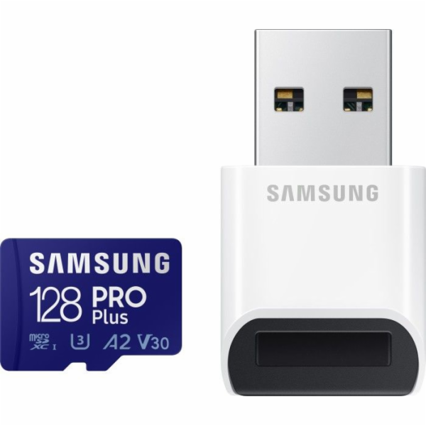 Samsung micro SDHC karta 128GB PRO Plus + USB adaptér