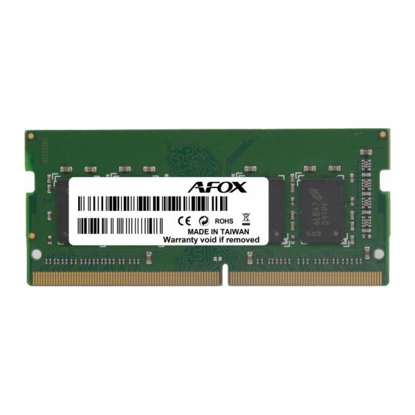 Paměť notebooku AFOX SODIMM, DDR3, 8 GB, 1600 MHz, (AFSD3...