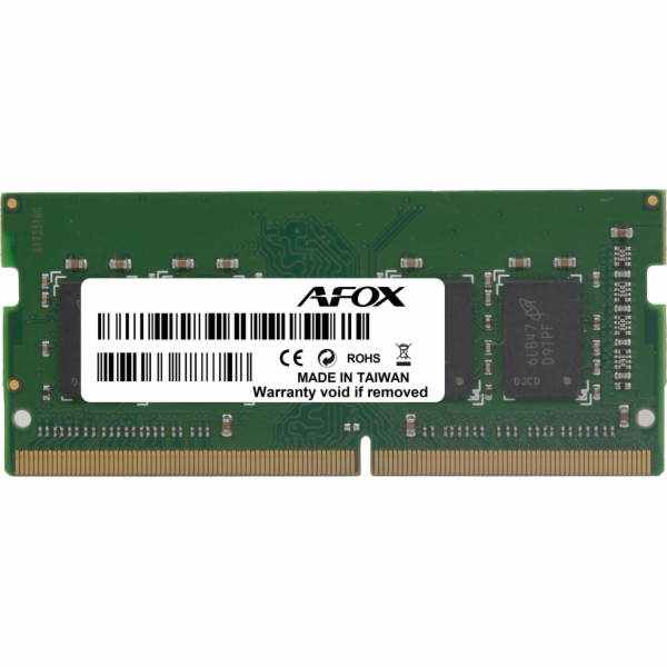 Paměť notebooku AFOX SODIMM, DDR3L, 8 GB, 1600 MHz, (AFSD...