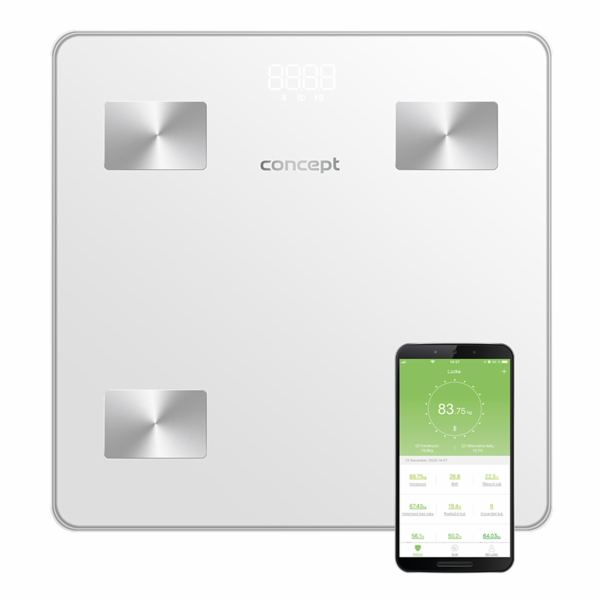 CONCEPT Osobní váha diagnostická 180 kg PERFECT HEALTH, b...
