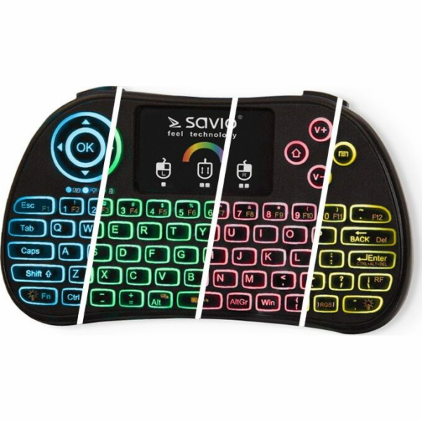 Savio KW-03 bezdrátová černá americká klávesnice (KW-03)