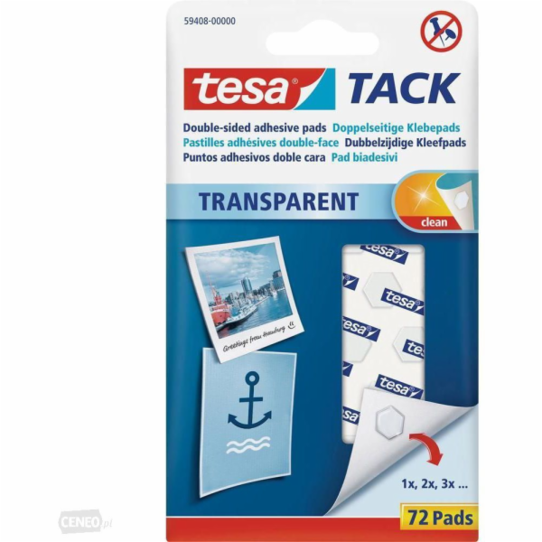 Tack transparent, doppelseitige Klebepads, Kleber