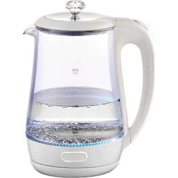 Maestro MR-052 Rychlovarná skleněná konvice, bílá 1,7 l