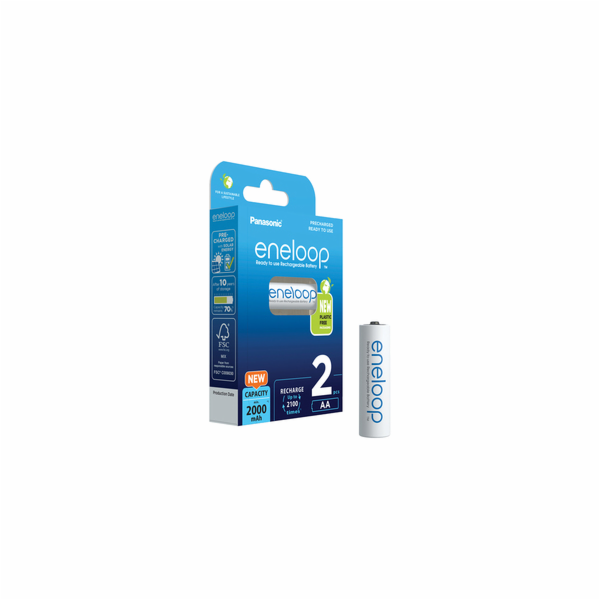 1x2 Panasonic Eneloop Mignon AA 2000mAh Ni-MH       BK-3M...