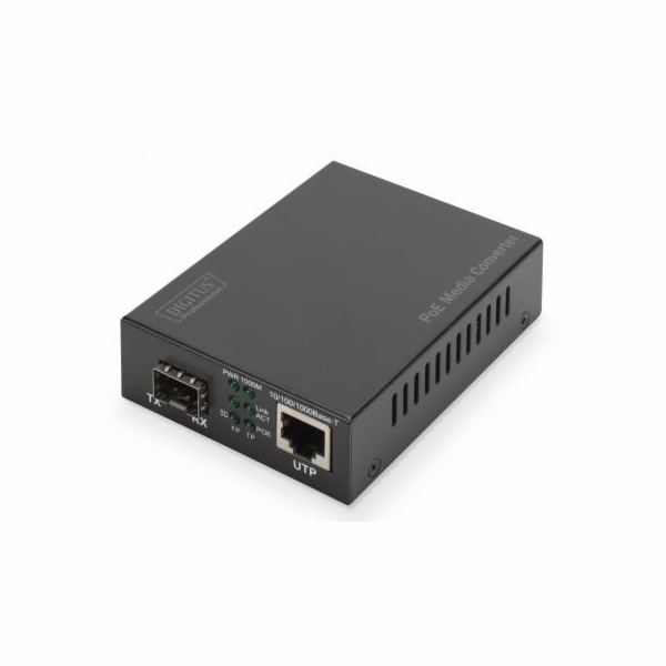 DIGITUS Professional Gigabit PoE media converter, RJ45 / ...