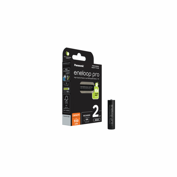 1x2 Panasonic Eneloop Pro Micro 930mAh AAA Ni-MH    BK-4H...