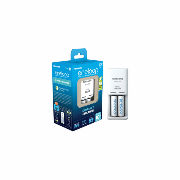 Panasonic Eneloop Compact Charg. BW-CC50 incl. 2xAA K-KJ5...