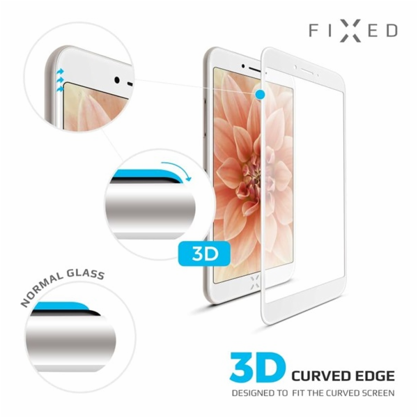 Fixed Ochranné tvrzené sklo 3D Full-Cover pro Apple iPhon...