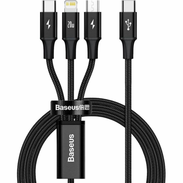 Baseus Rapid Series nabíjecí/datový kabel 3v1 USB-C/ (mic...