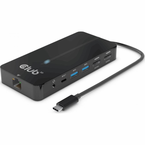 Club3D hub USB-C, 7-in-1 hub s 2x HDMI, 2x USB Gen1 Type-...