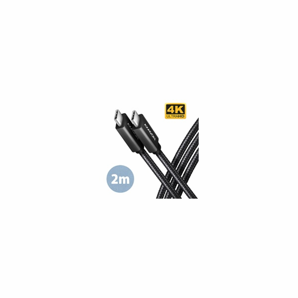 AXAGON BUCM32-CM20AB, SPEED+ kabel USB-C <-> USB-C, 2m, U...