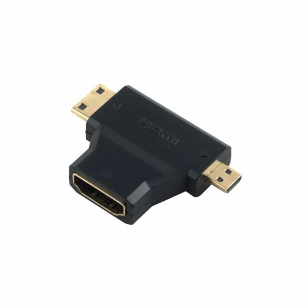 PremiumCord Adaptér HDMI na mini HDMI typ C a micro HDMI ...