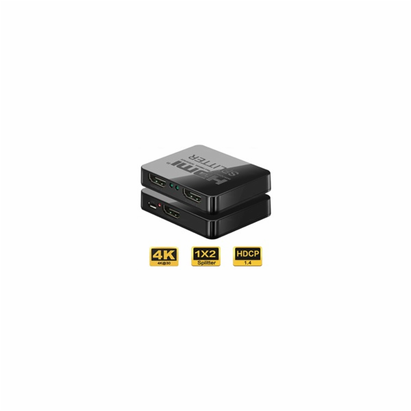 PREMIUMCORD HDMI splitter 1-2 porty, s napájením z USB, 4...