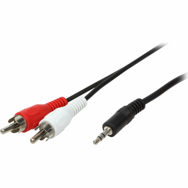 LogiLink Jack 3,5 mm – RCA (Cinch) kabel x 2 1,5 m černý ...