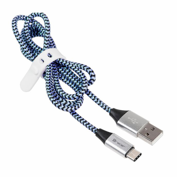 Tracer USB-A - USB-C USB kabel 1 m Modrý (TRAKBK46266)
