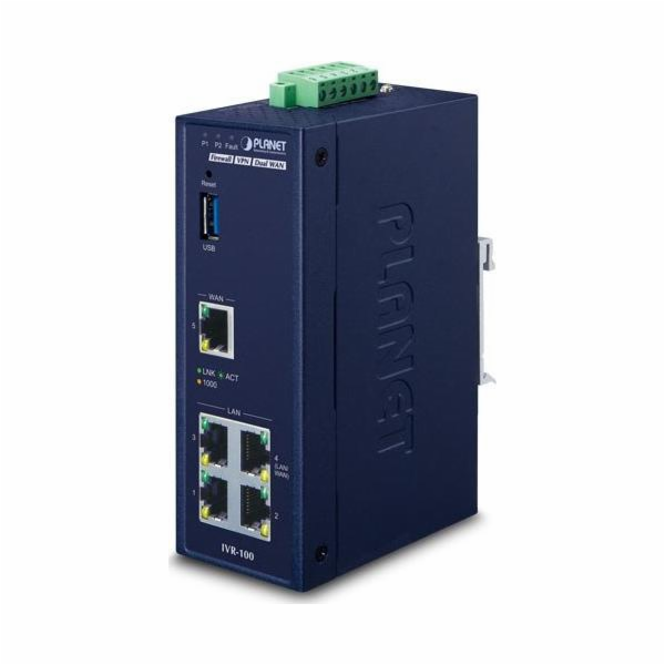 Planet IVR-100 Router/firewall VPN/VLAN/QoS, 2xWAN(SD-WAN...